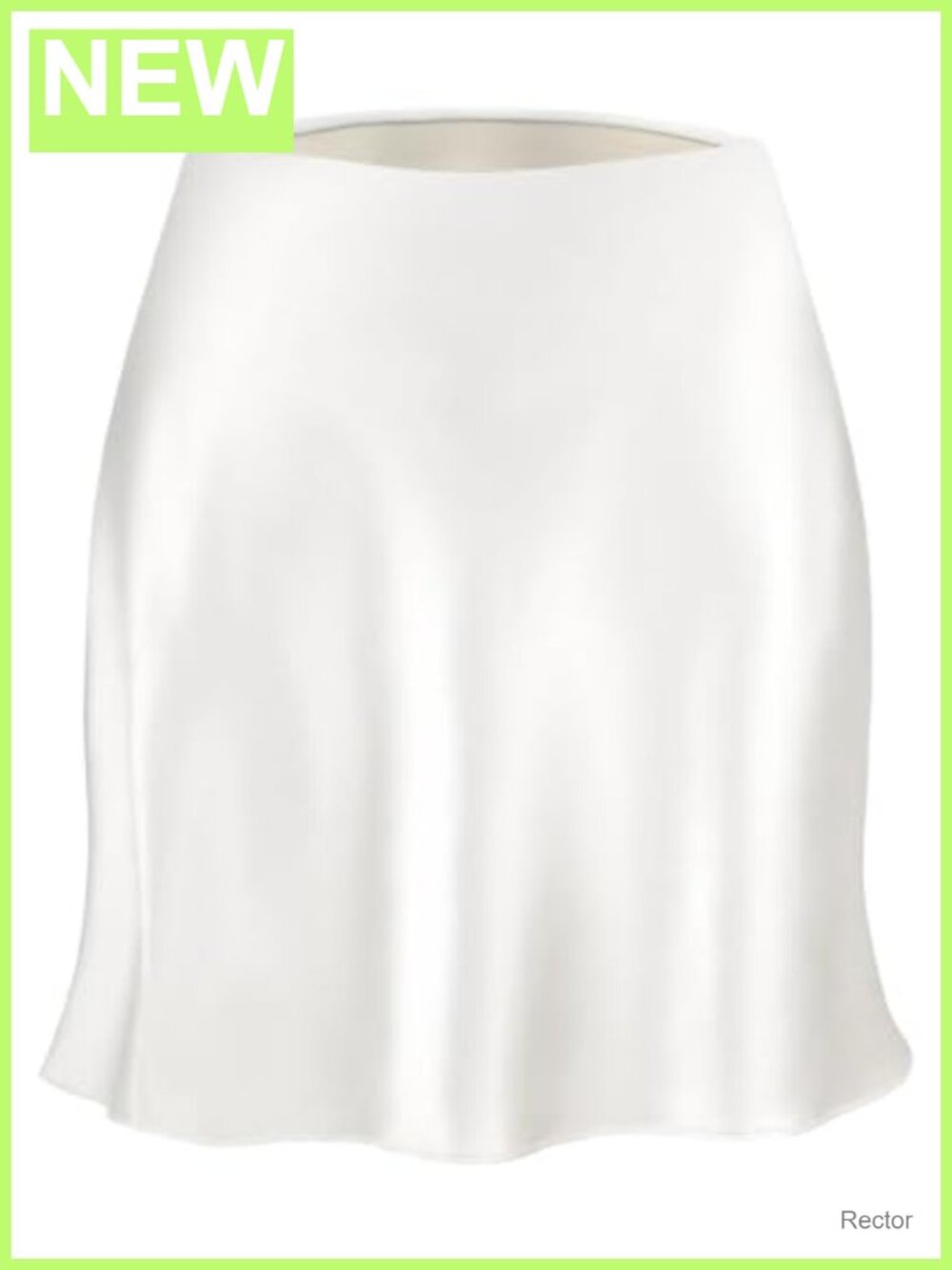 Satin Mini Skirt High Waisted A-Line Silk Blend Hidden Elastic Waist